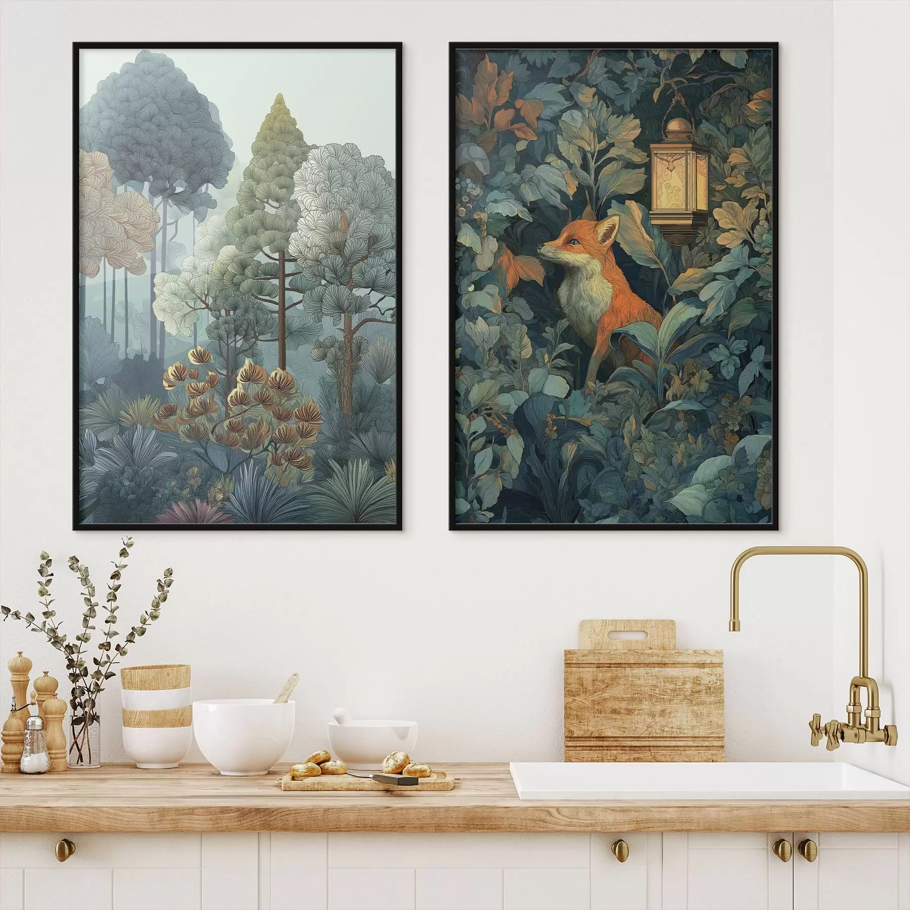 Картина Мила лисичка в казковому лісі d01248