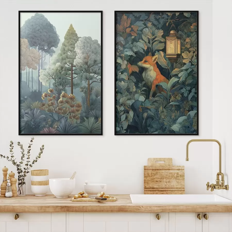 Картина Мила лисичка в казковому лісі d01248