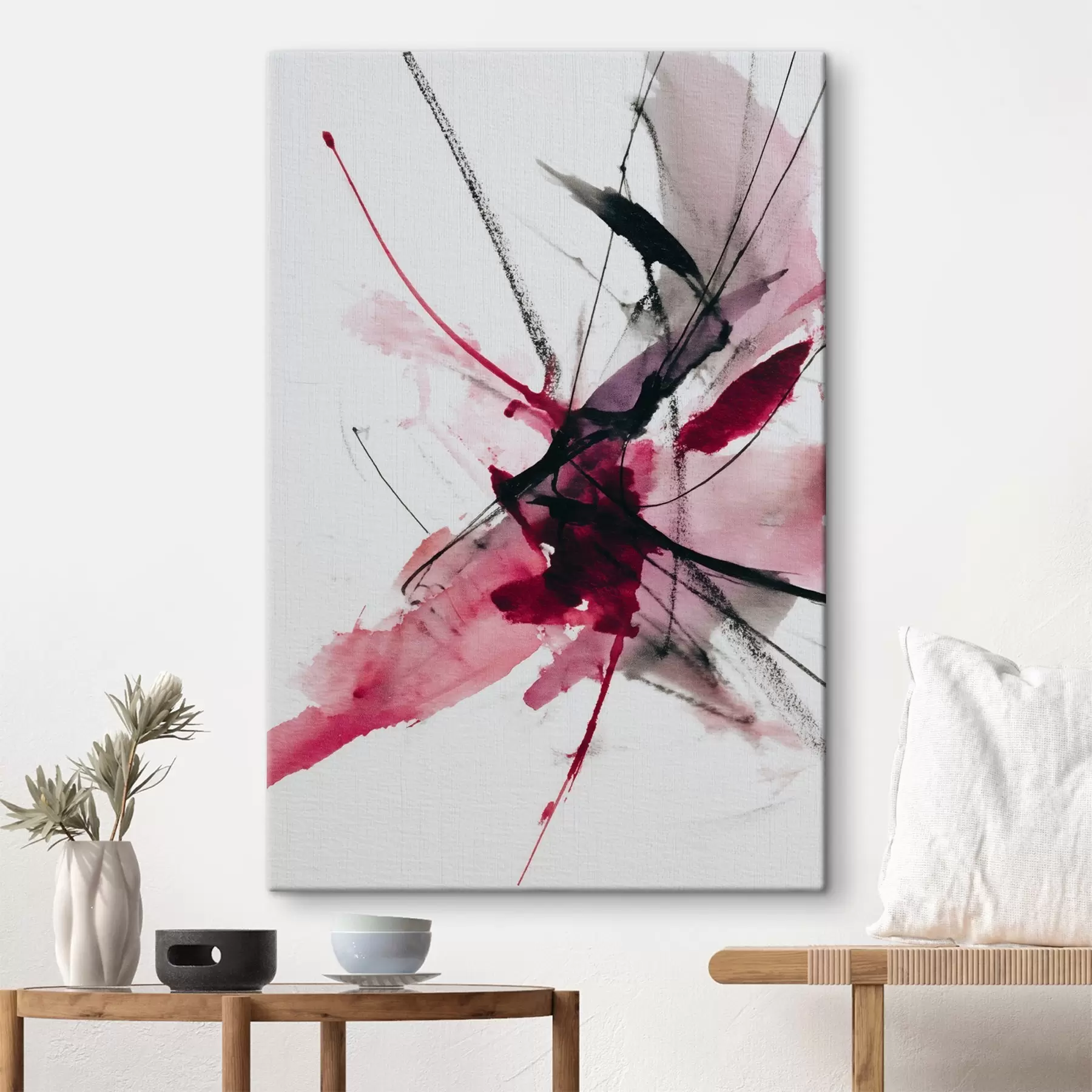 Картина Сучасна композиція ліній і плям у стилі акварелі s46951