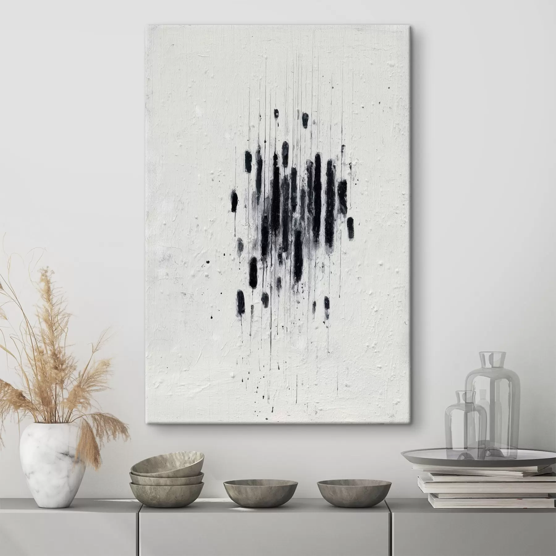 Картина Мінімалістичне мистецтво з виразними мазками та розмитими краями в сучасному стилі живопису s46957