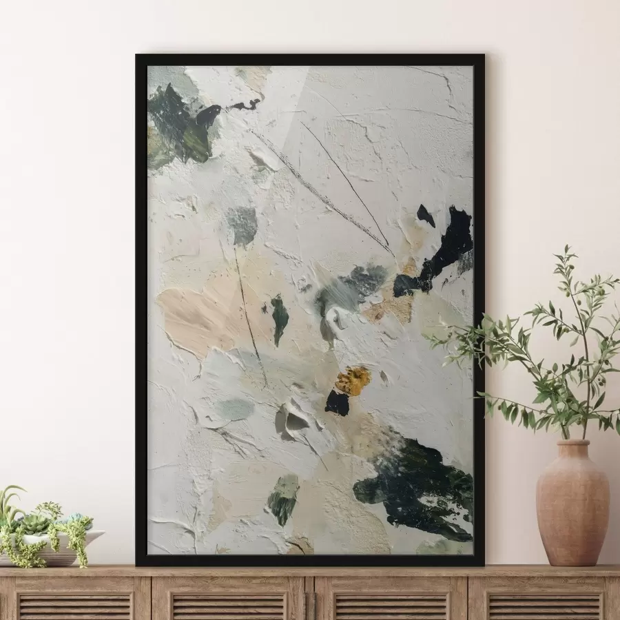 Картина Виразна сцена з багатошаровою текстурою та пастельною палітрою в стилі олійного живопису f46961