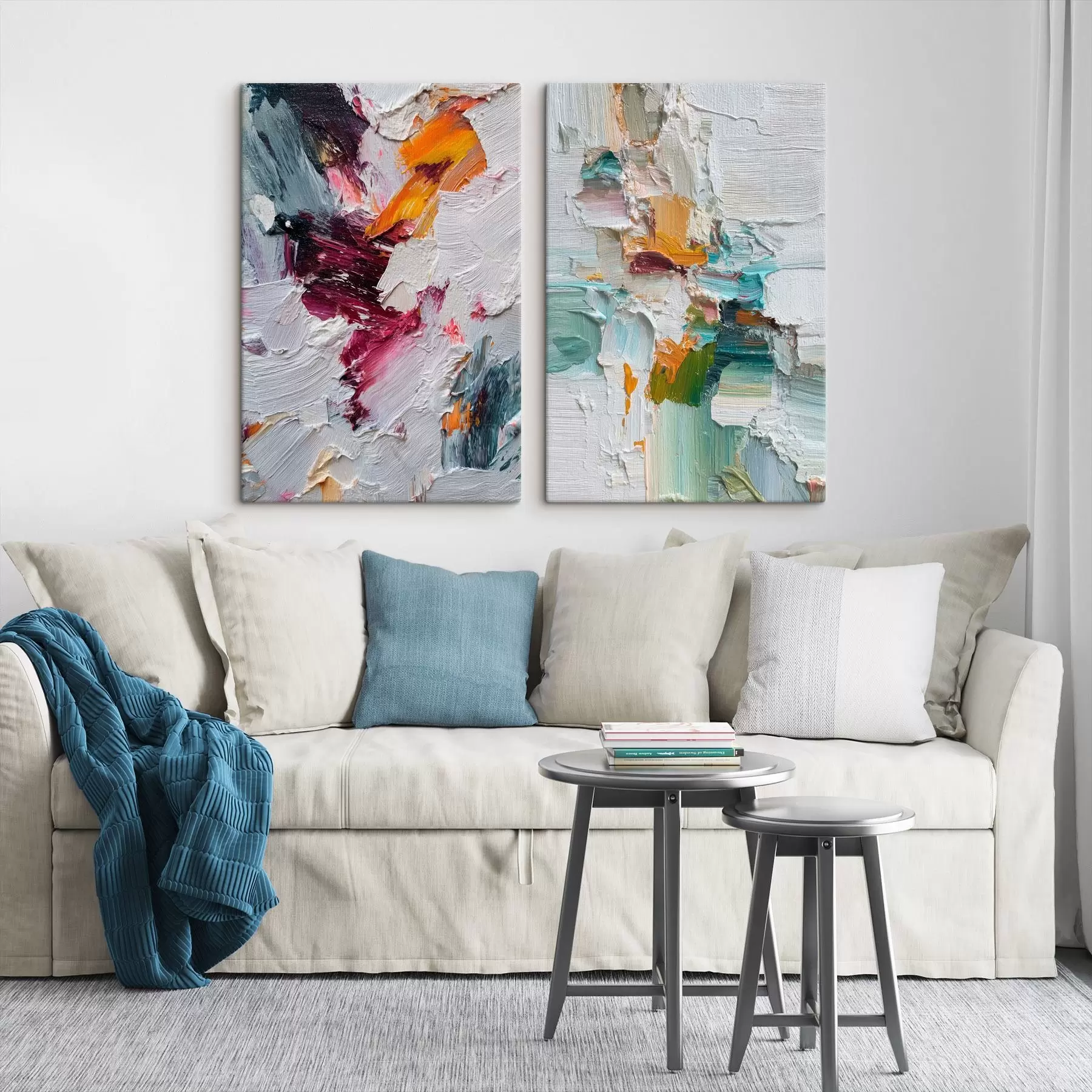 Картина Барвиста абстракція з грубими мазками в сучасному стилі m01098