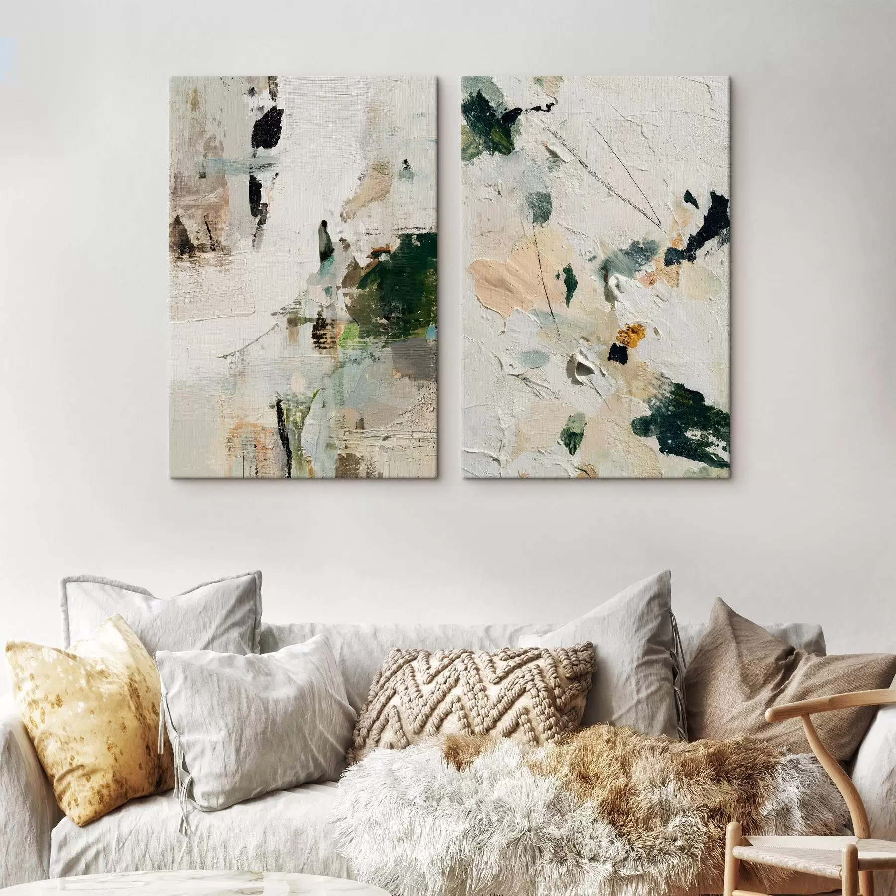 Картина Виразний диптих у природній палітрі m01099