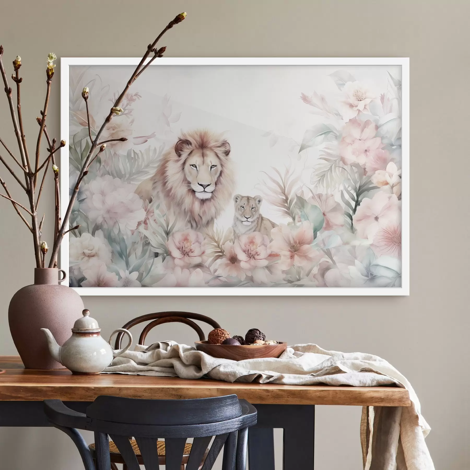 Картина Леви в тропічних хащах, імітація акварелі f47640