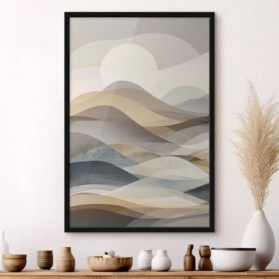 Картина Абстрактні гори, імітація акварелі f47644