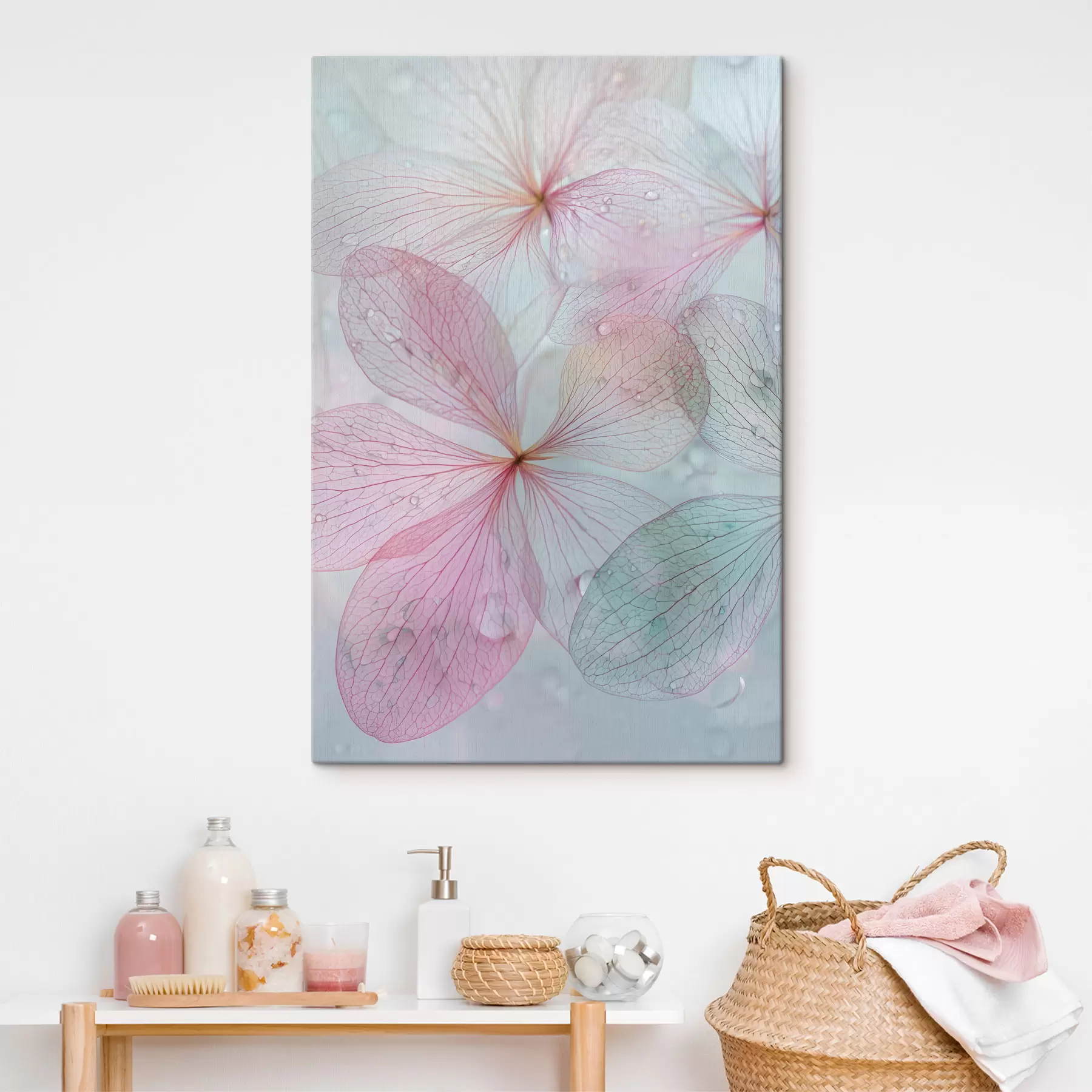 Картина квіти з жилками під водою s47693