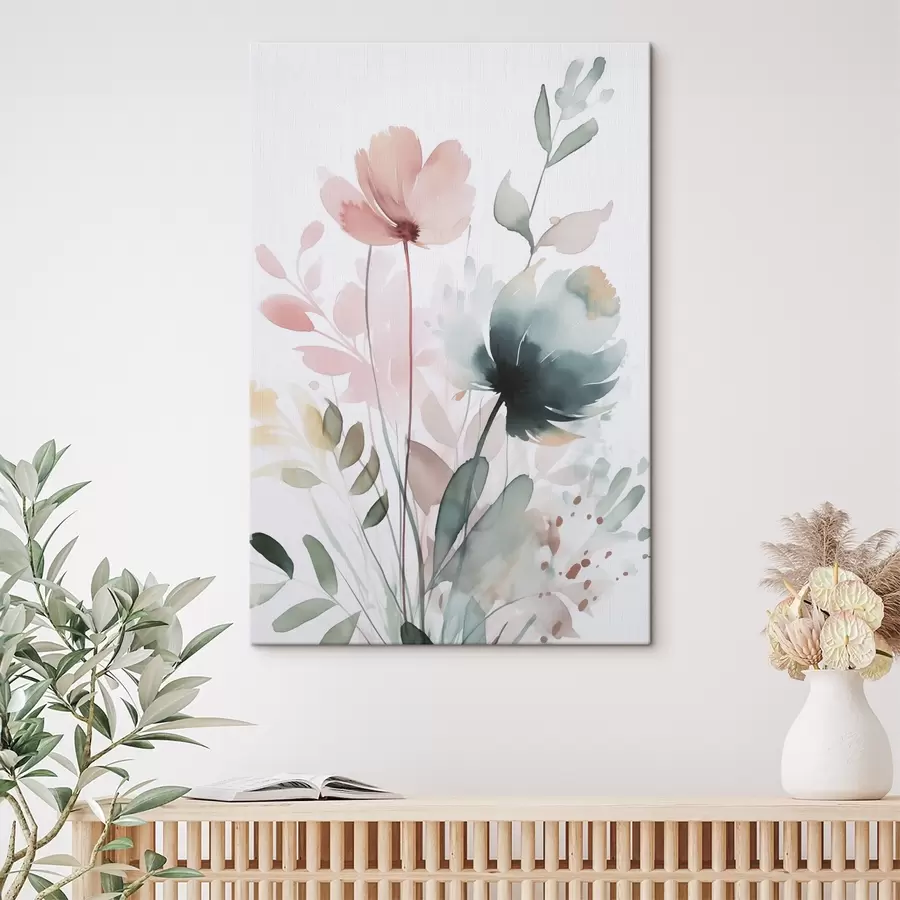 Картина Акварель, що імітує рослинність s47725