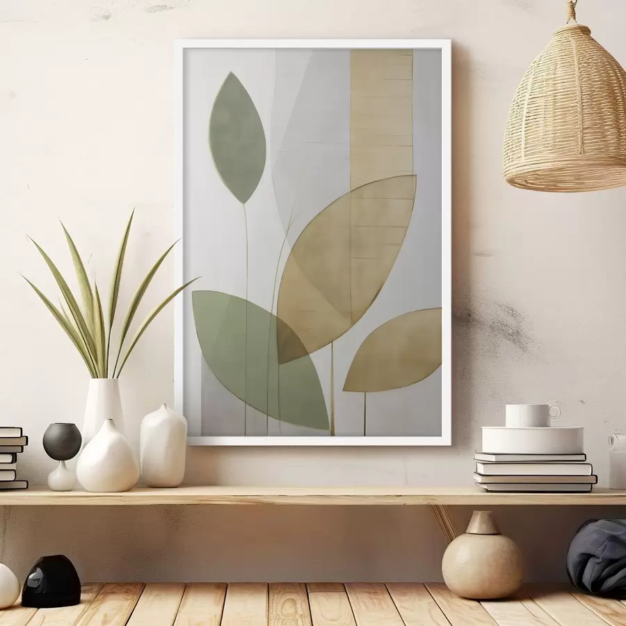 Картина Абстракція з листям f47714