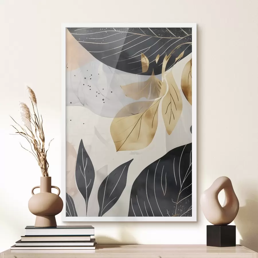 Картина Абстрактні гілки та листя f47744