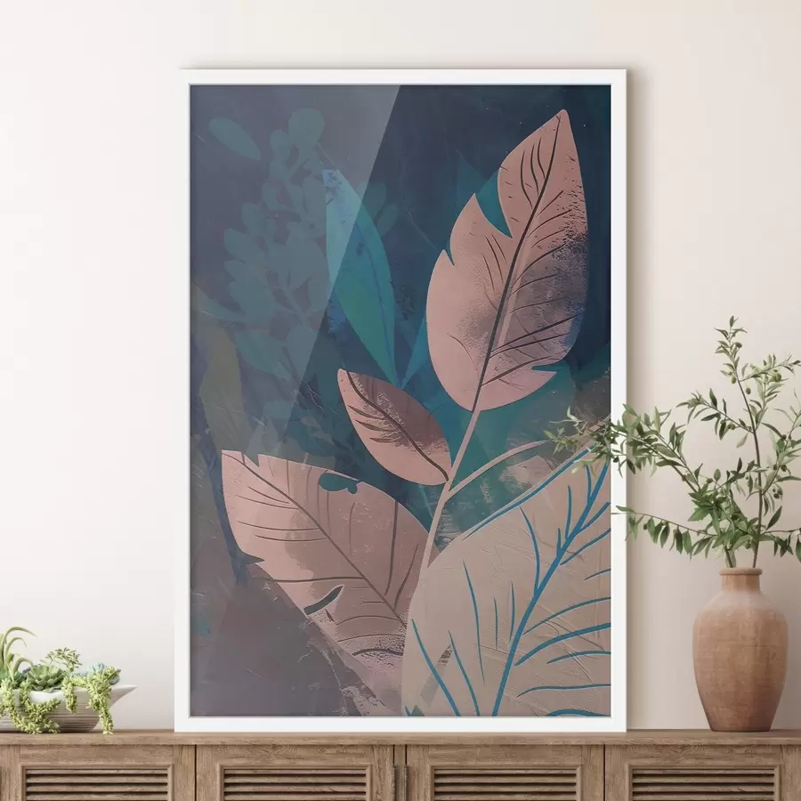 Картина Гілки та листя, абстракція f47749