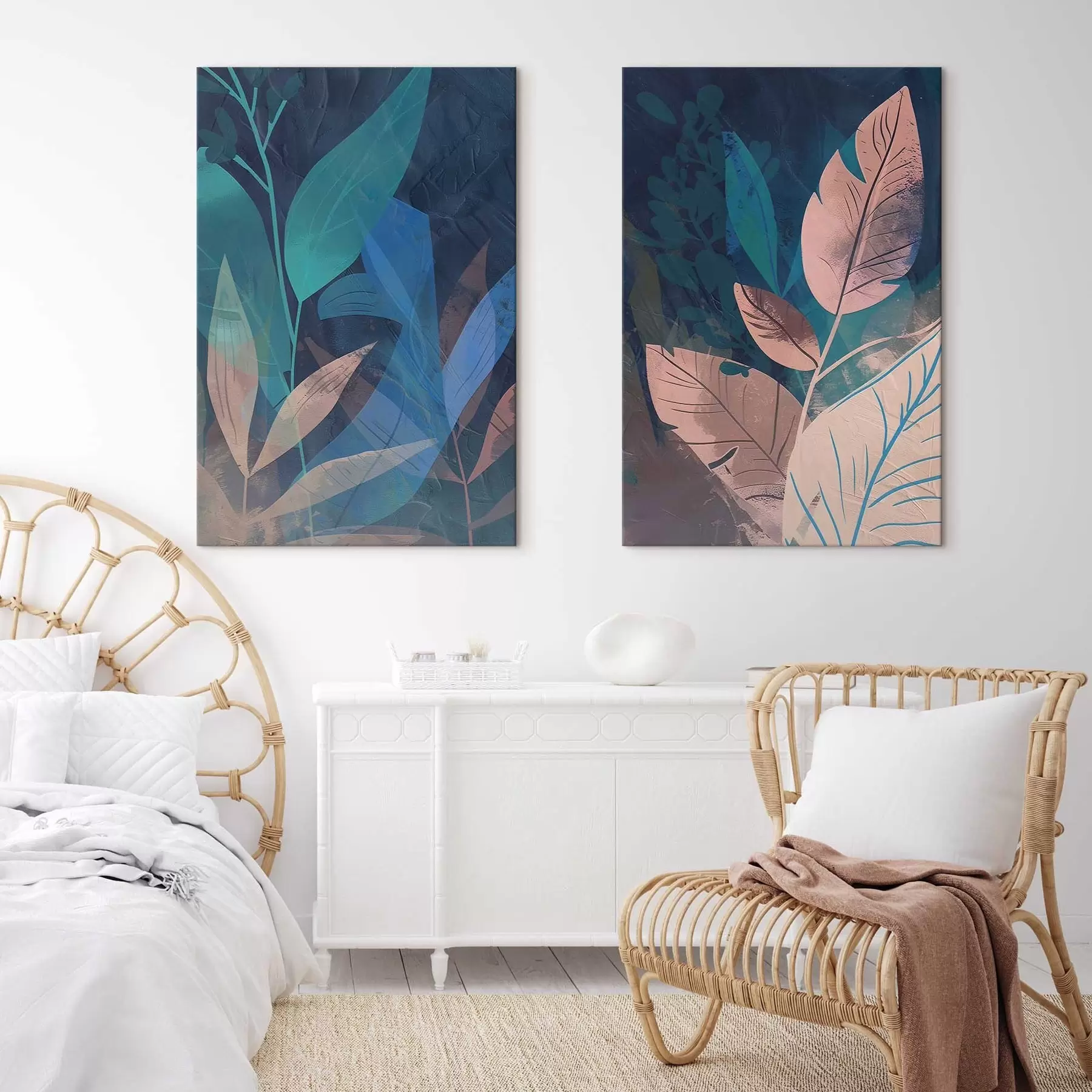 Картина Гілки та листя, абстрактно m01301