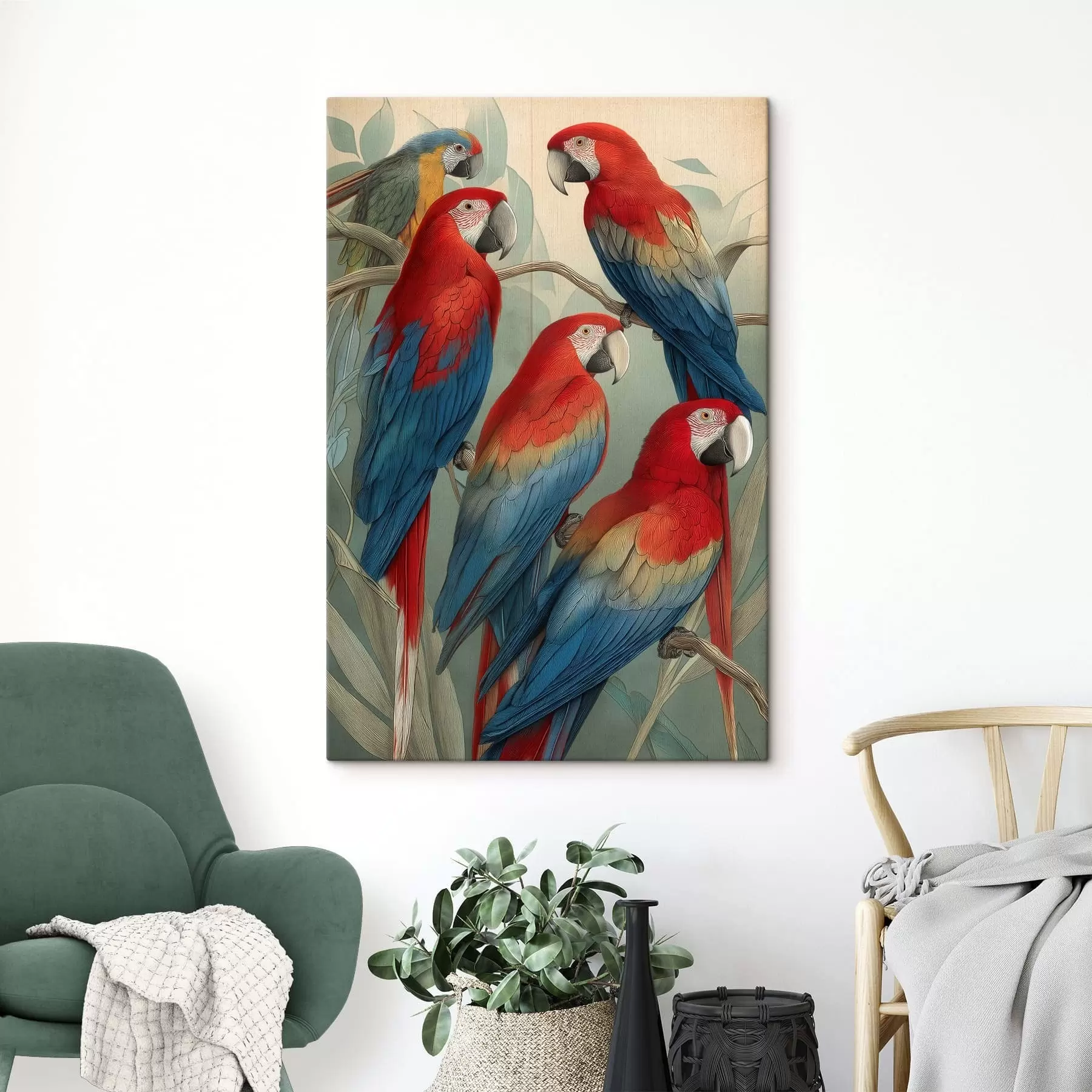Картина Вінтажні папуги s47729