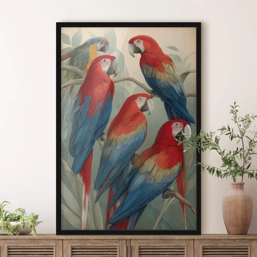 Картина Вінтажні папуги f47729