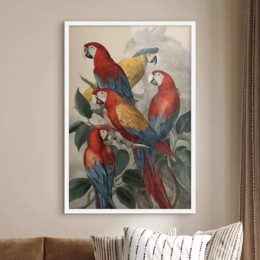 Картина Вінтажні папуги f47730