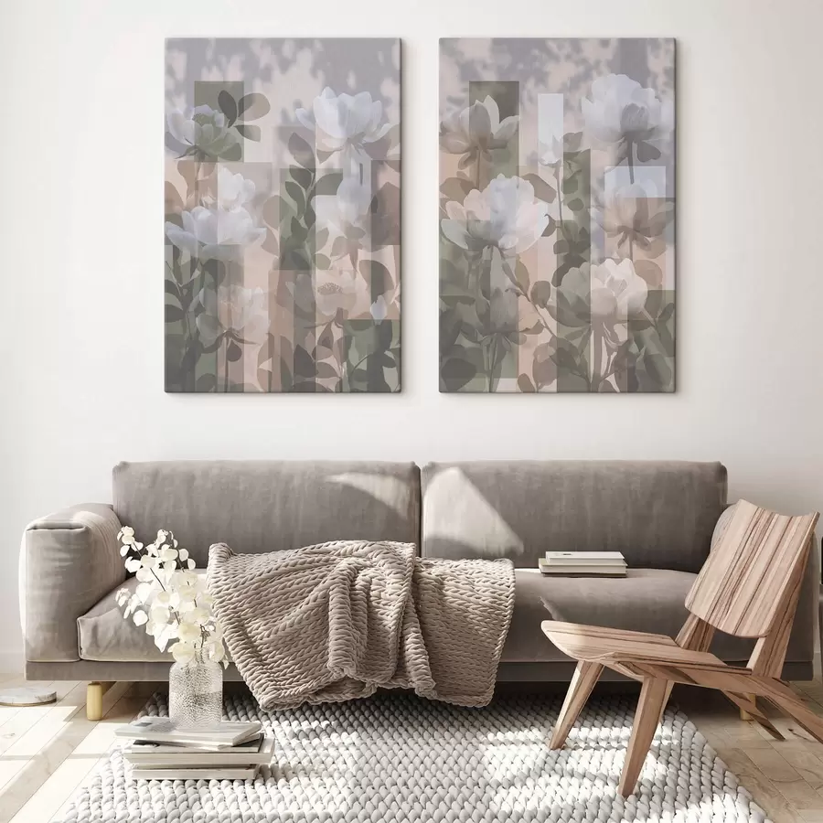 Картина Абстракція з квітами m01268