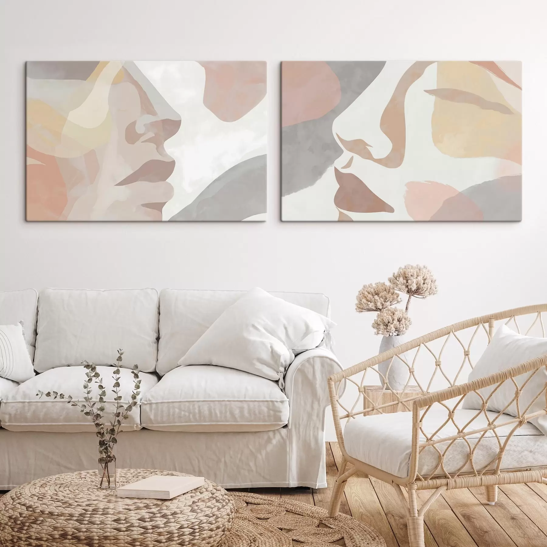 Картина Абстрактні мінімалістичні обличчя m01275