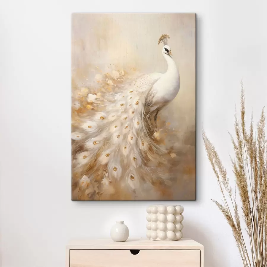 Картина Легка пташка з довгим хвостом у повітряних тонах s47309