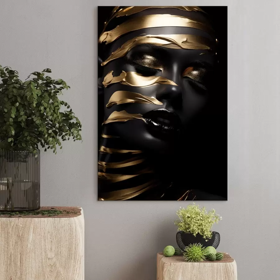 Картина Обличчя з чорними смугами s47320