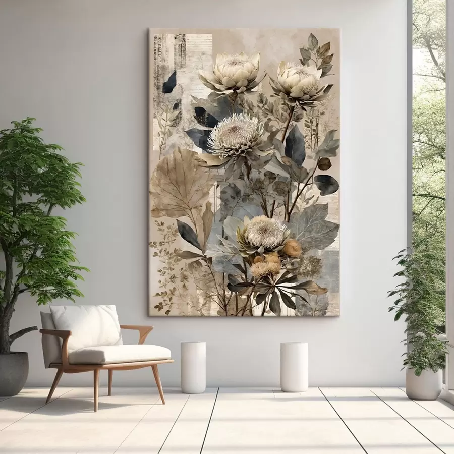 Картина Ботанічна композиція в приглушеній кольоровій гамі s47755