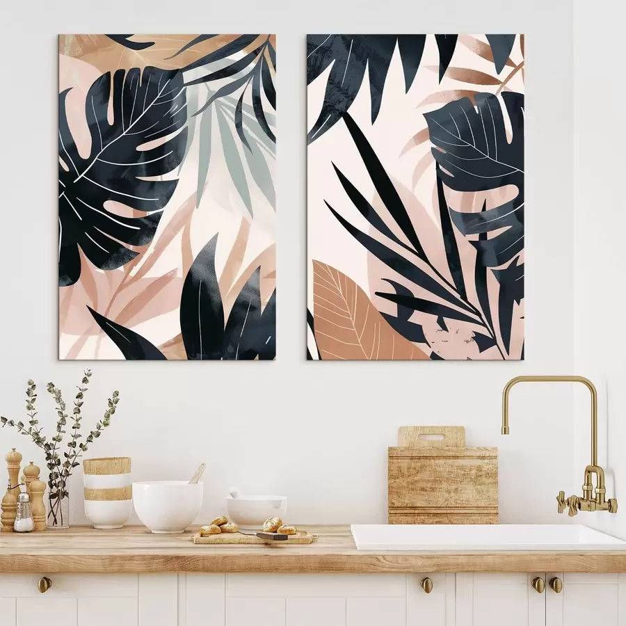 Картина Різноманітність тропічного листя m01311