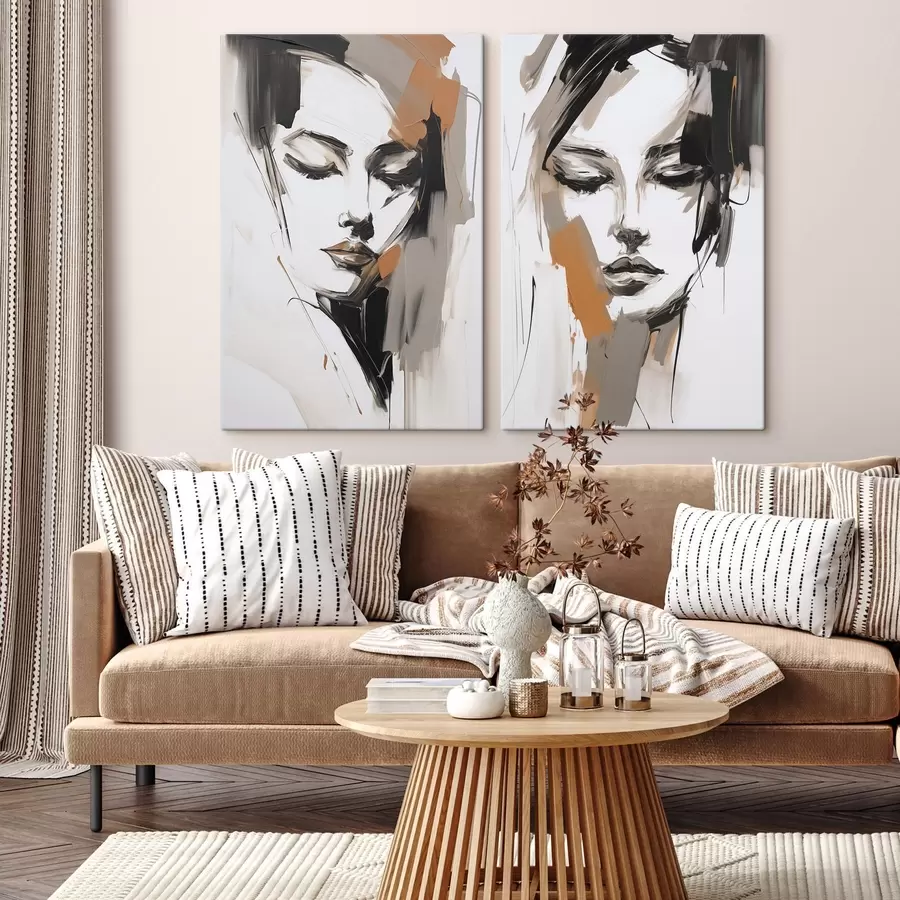 Картина Абстрактний портрет дівчини m30004