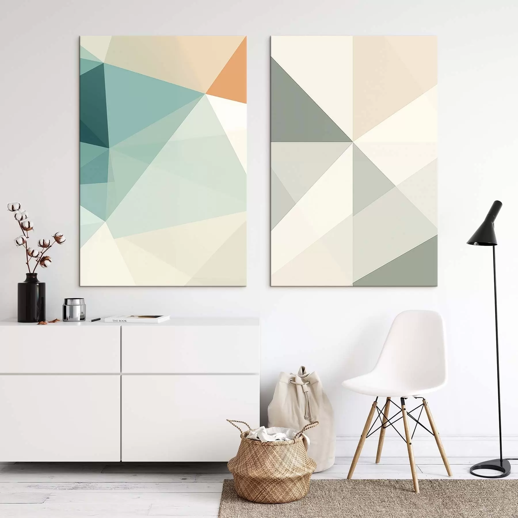 Картина Абстрактні геометричні фігури, трикутники m30023