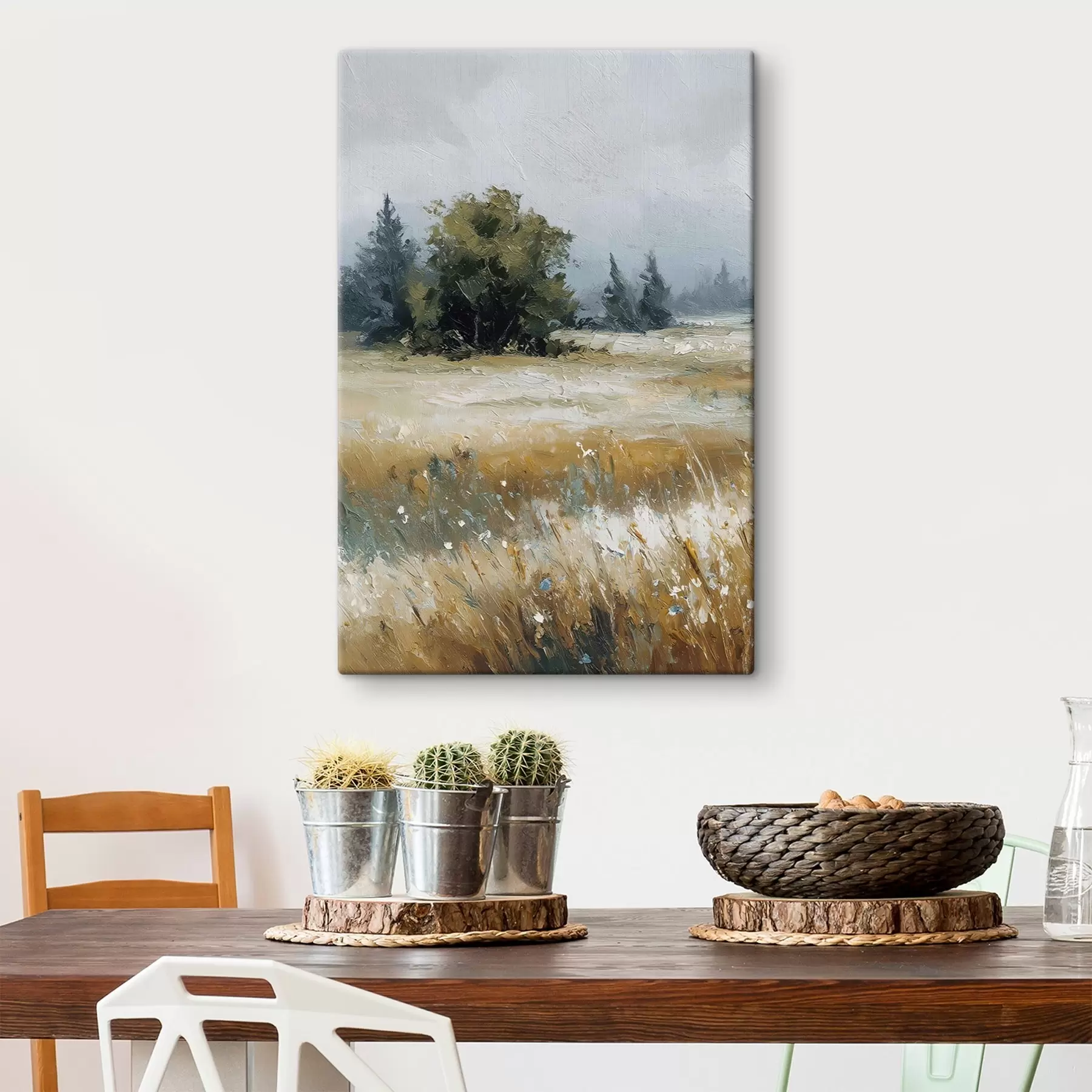 Картина Польові рослини, імітація олійного живопису s48009