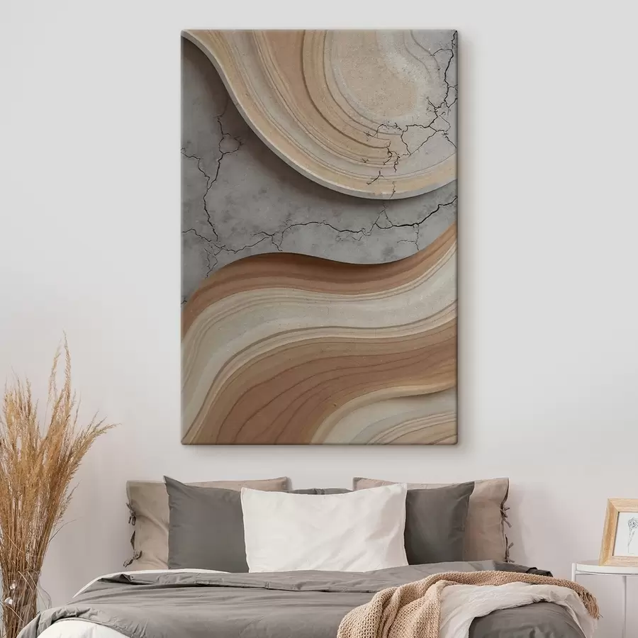 Картина Дерево та світлий мармур, імітація s48103