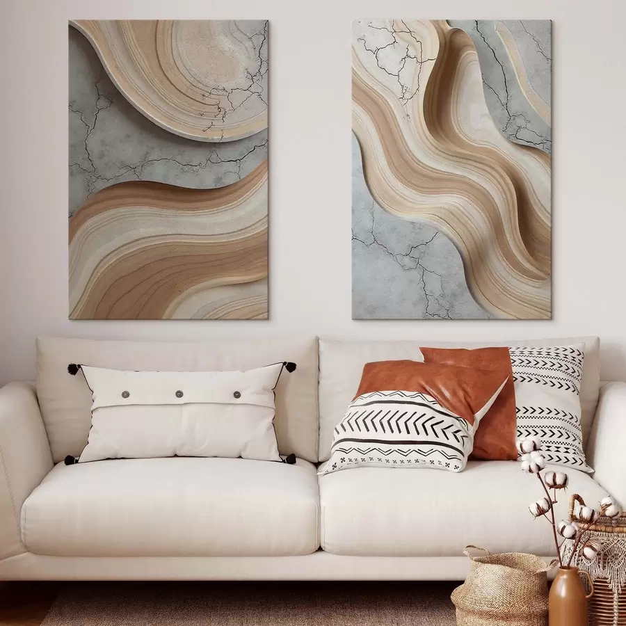 Картина Дерево та бетон, імітація m30078