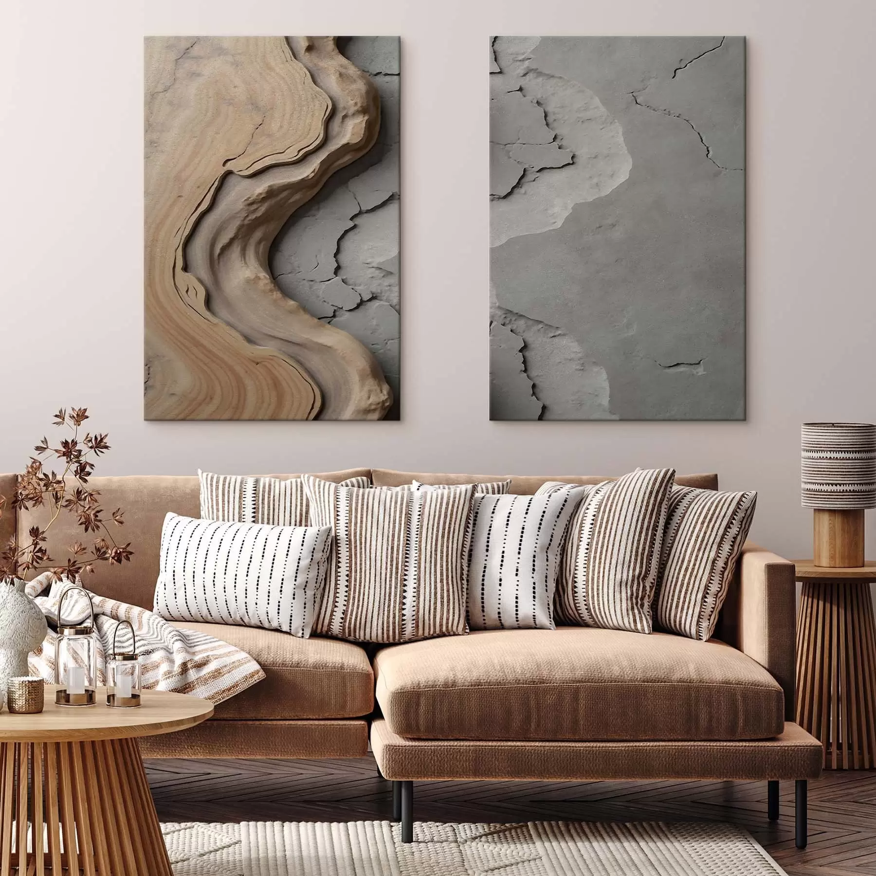 Картина Дерево та бетон, імітація m30079