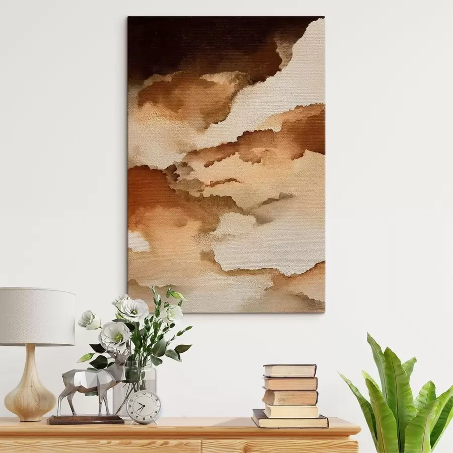 Картина абстрактна багатошарова акварельна композиція s48070