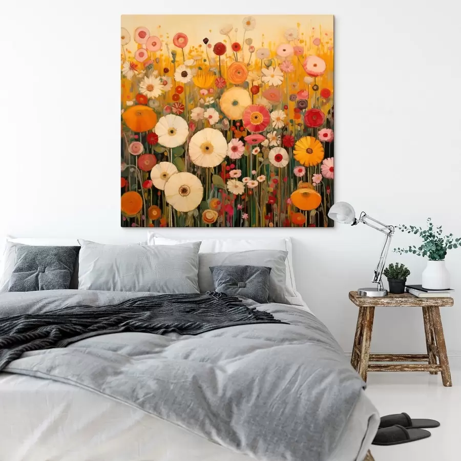 Картина яскраве декоративне квіткове поле s48112