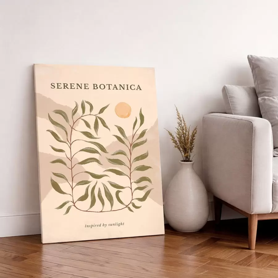 Картина Ботанічний плакат з написом Serene Botanica s48022