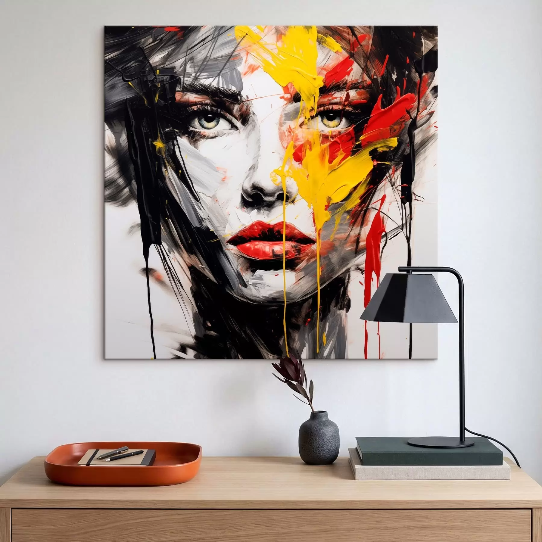 Картина Портрет жінки з сміливими мазками фарби s48088