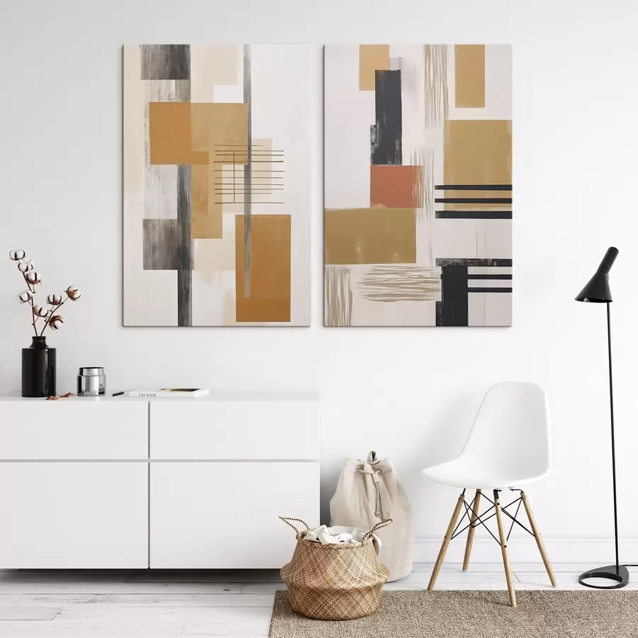 Картина Абстракція з імітацією зношеної текстури m30118