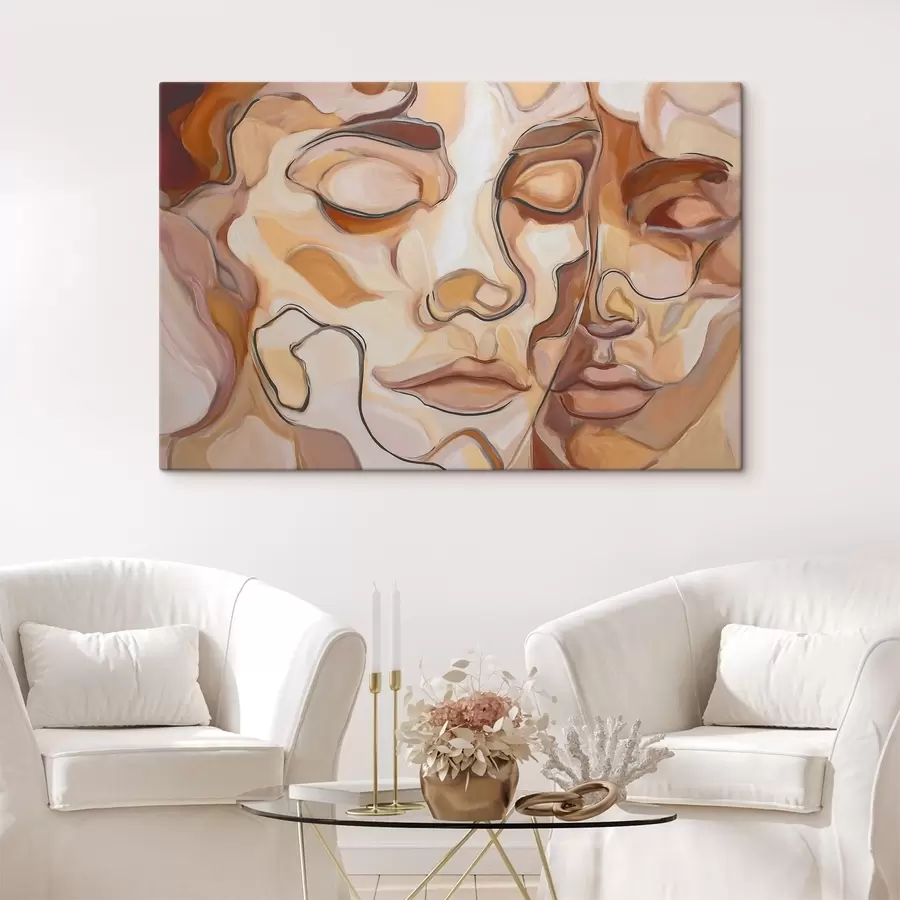 Картина Абстрактний портрет жінки та чоловіка s48174