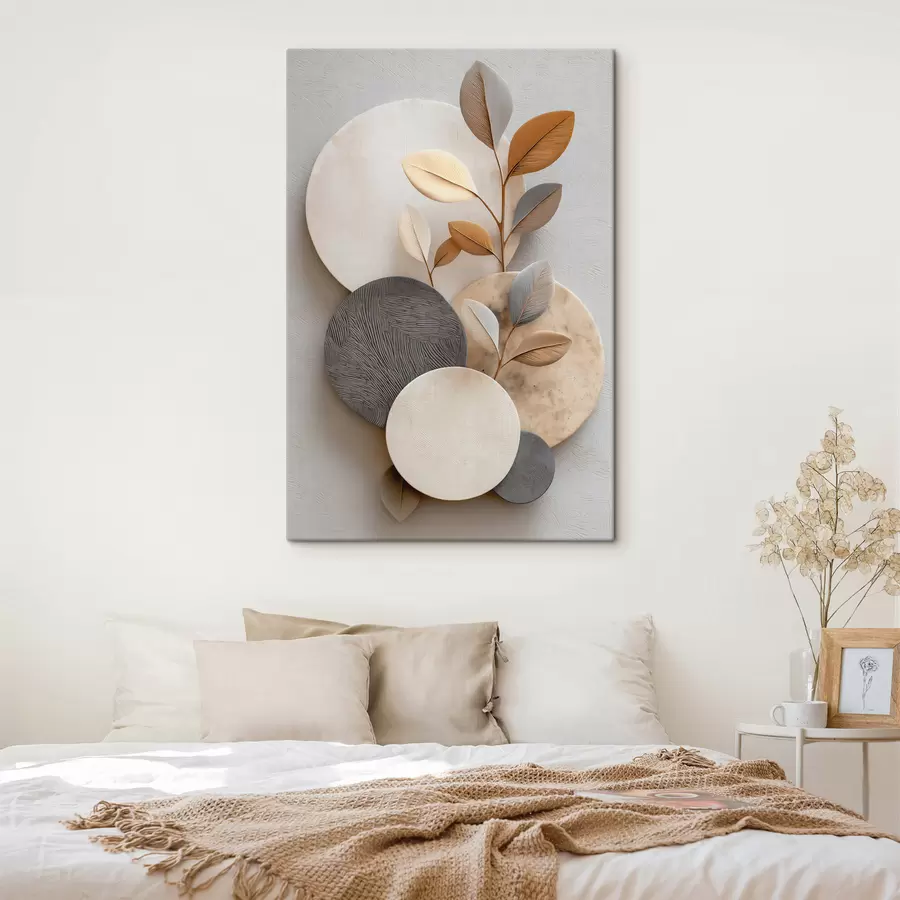 Картина Кола та гілки листя s48223