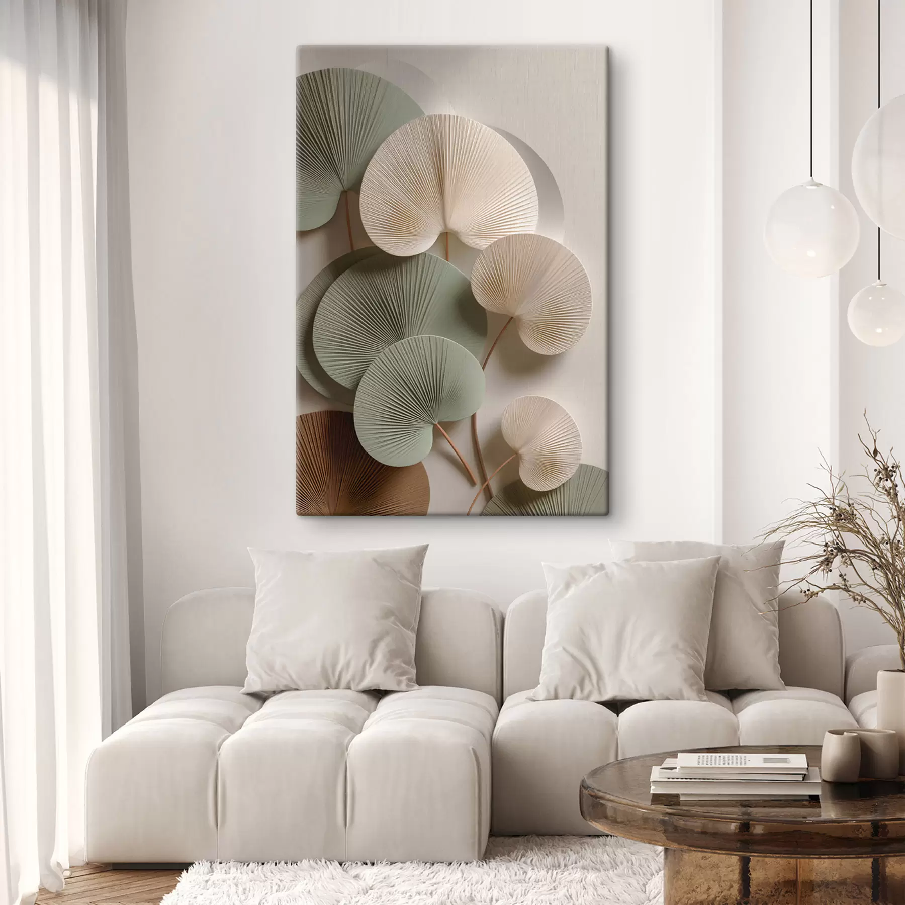 Картина Абстрактна композиція з листям s48225