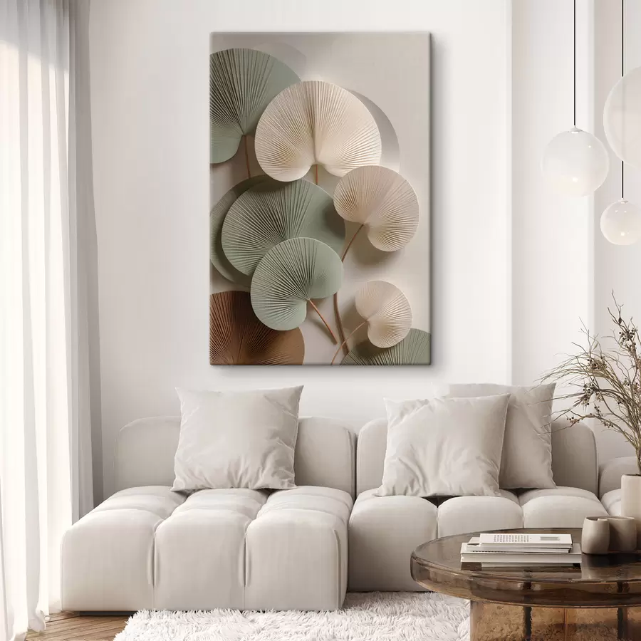 Картина Абстрактна композиція з листям s48225