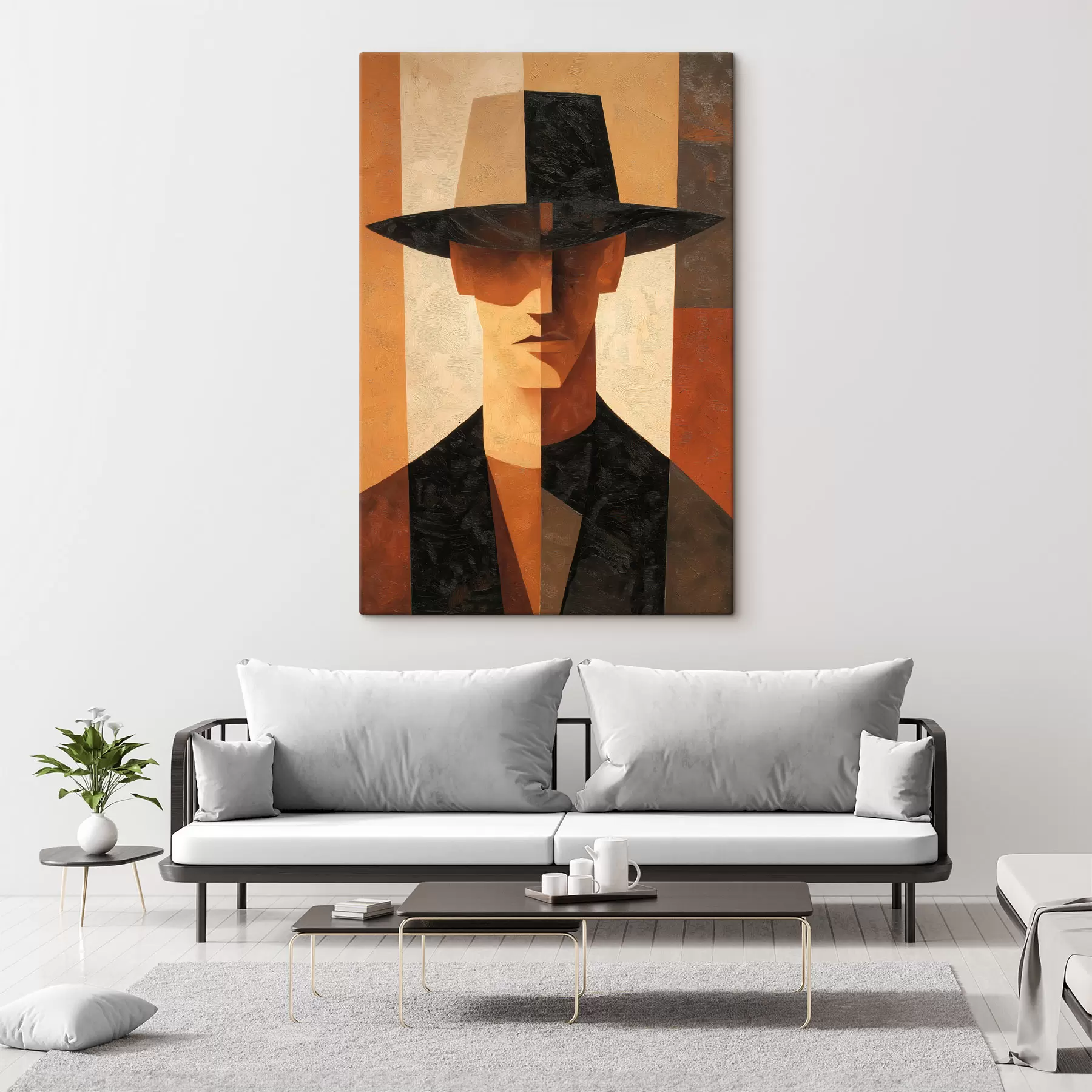 Картина Геометричний абстрактний портрет s48231