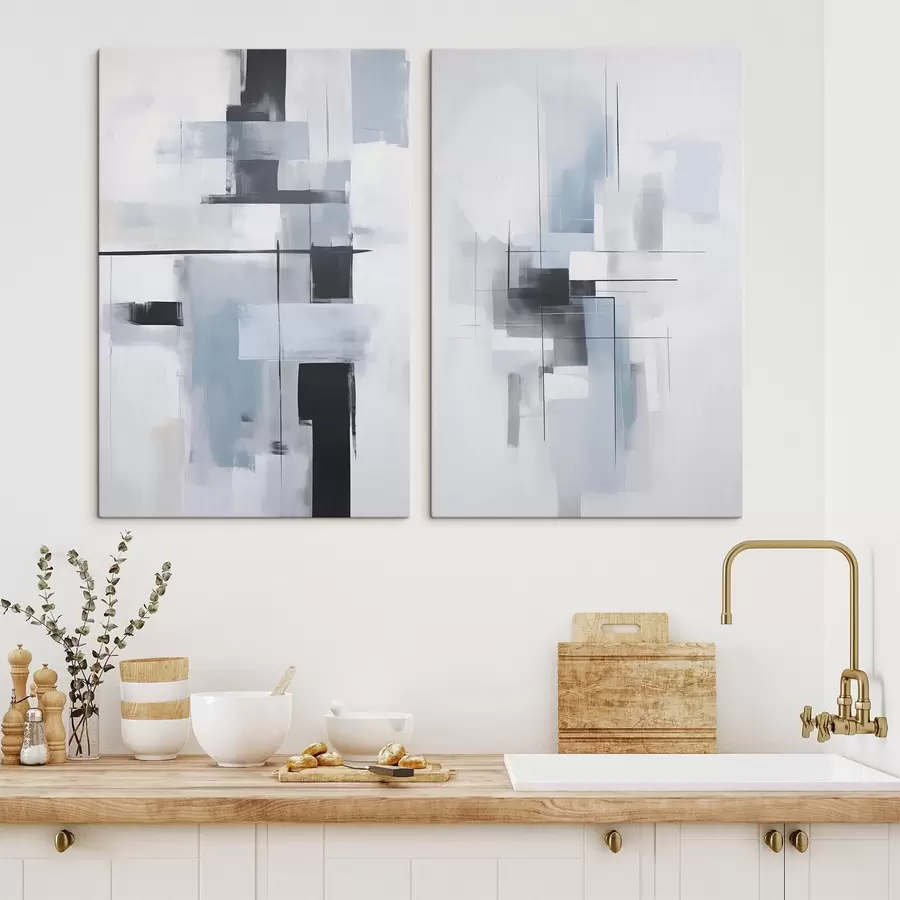 Картина Сучасна абстракція, що імітує живопис m30165