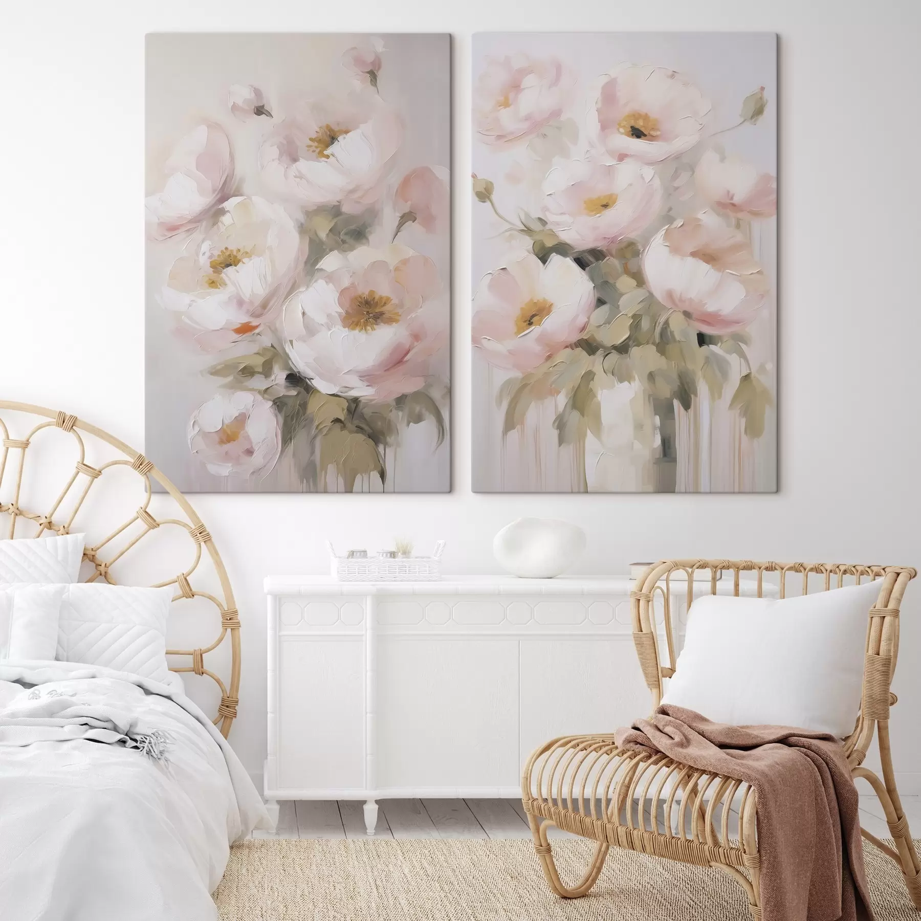 Картина Абстрактні квіти, імітація живопису m30166