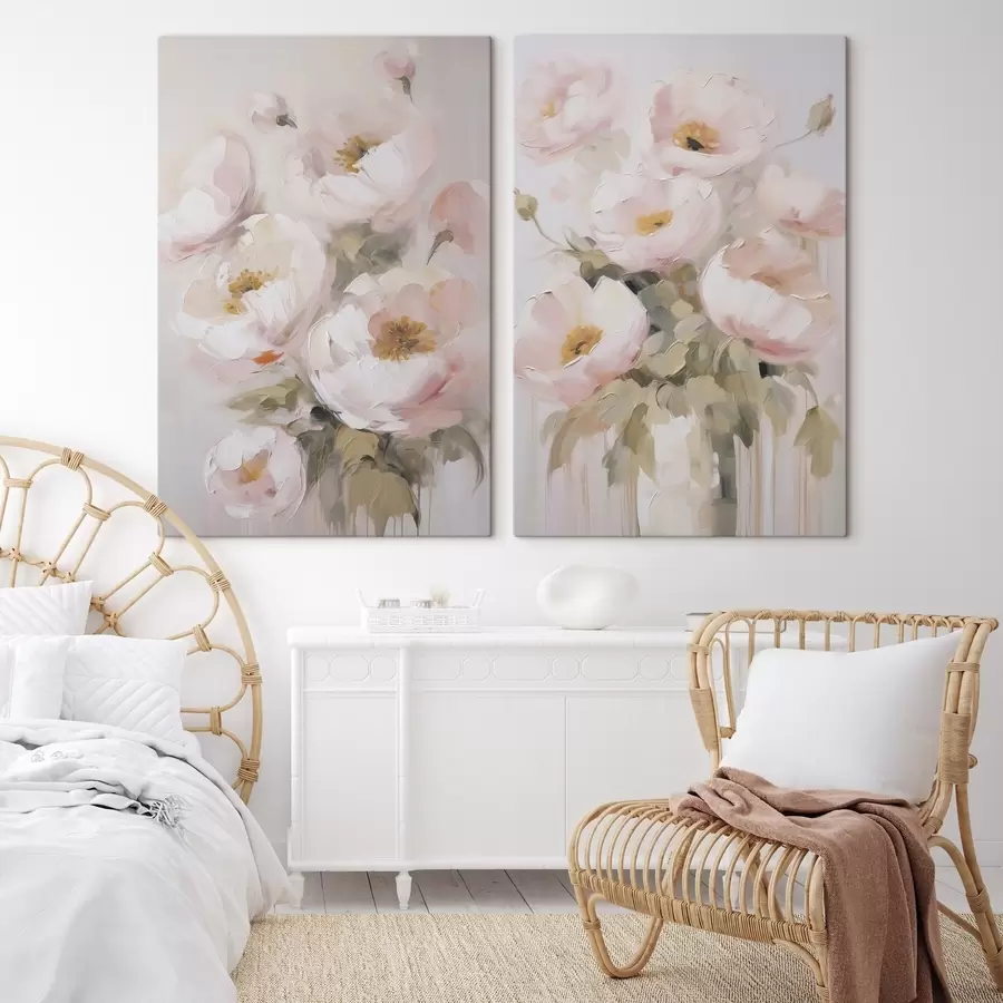 Картина Абстрактні квіти, імітація живопису m30166