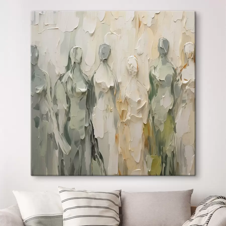 Картина Абстрактні силуети, імітація живопису s48275