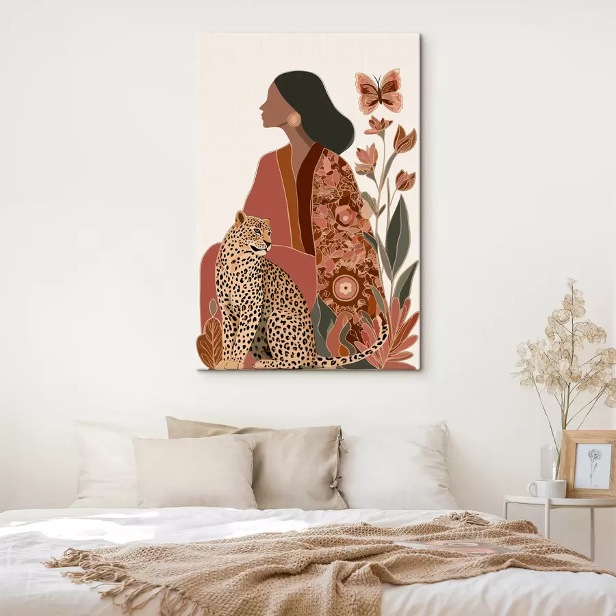 Картина Жінка з листям s48433