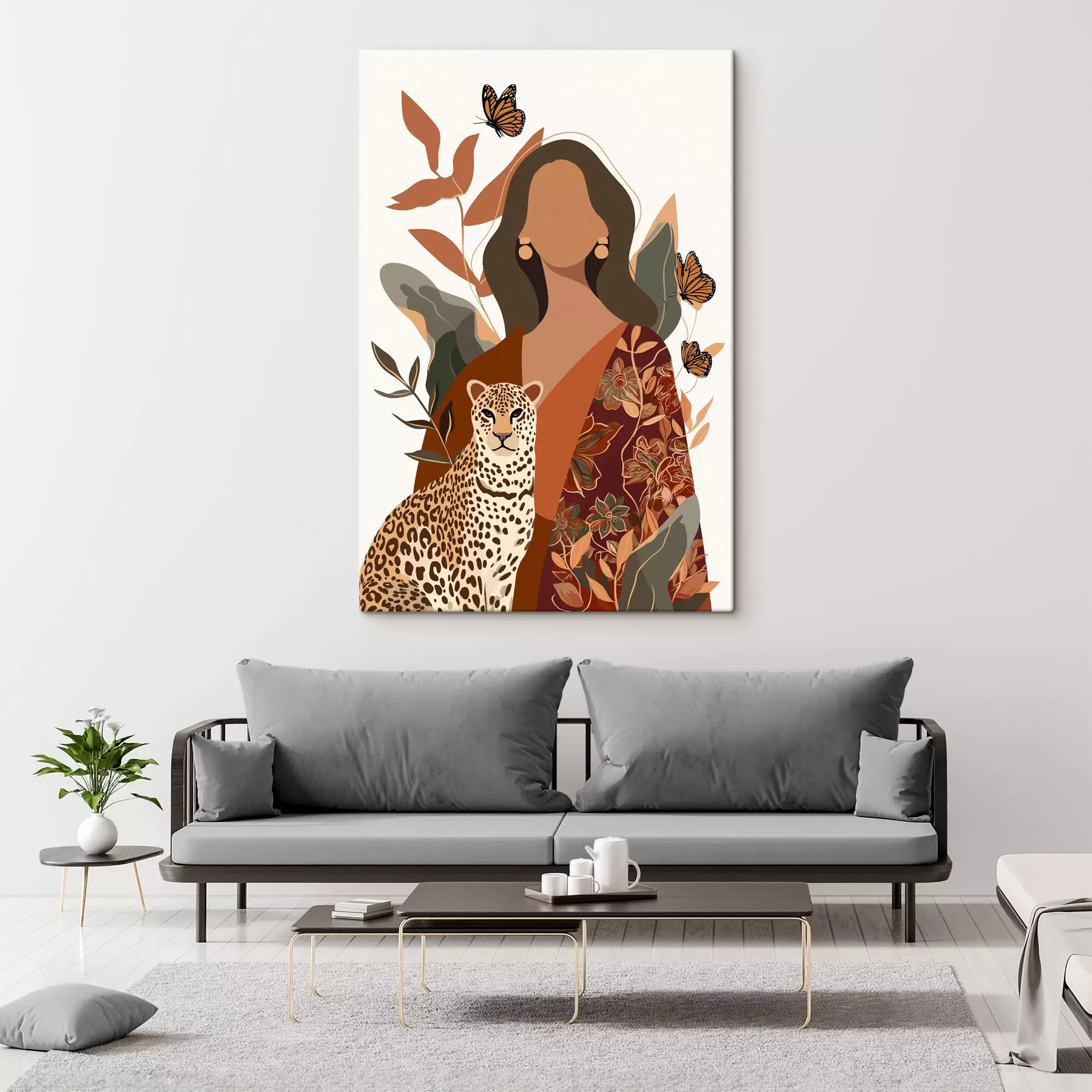 Картина Жінка у вбранні з візерунком s48434