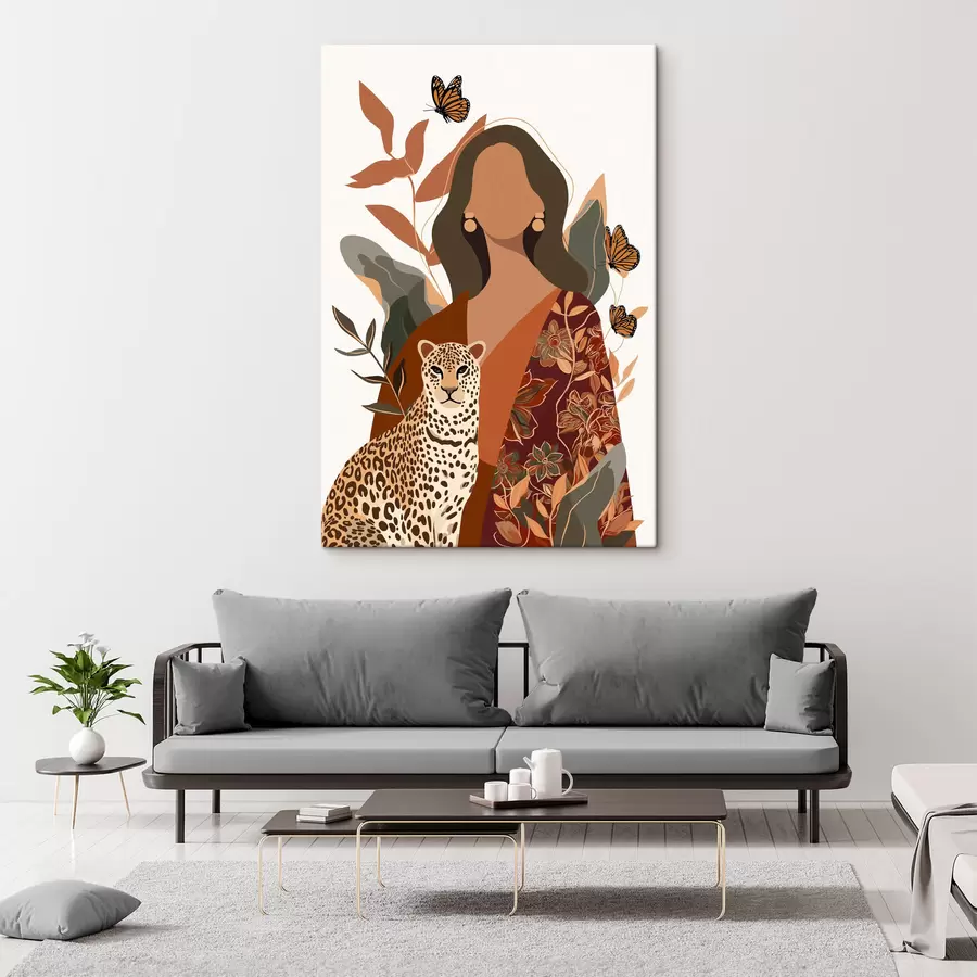 Картина Жінка у вбранні з візерунком s48434