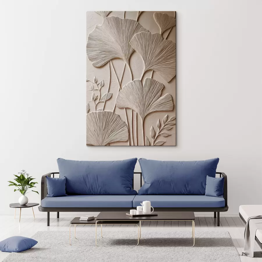 Картина Панель з квітковим рельєфом s48447