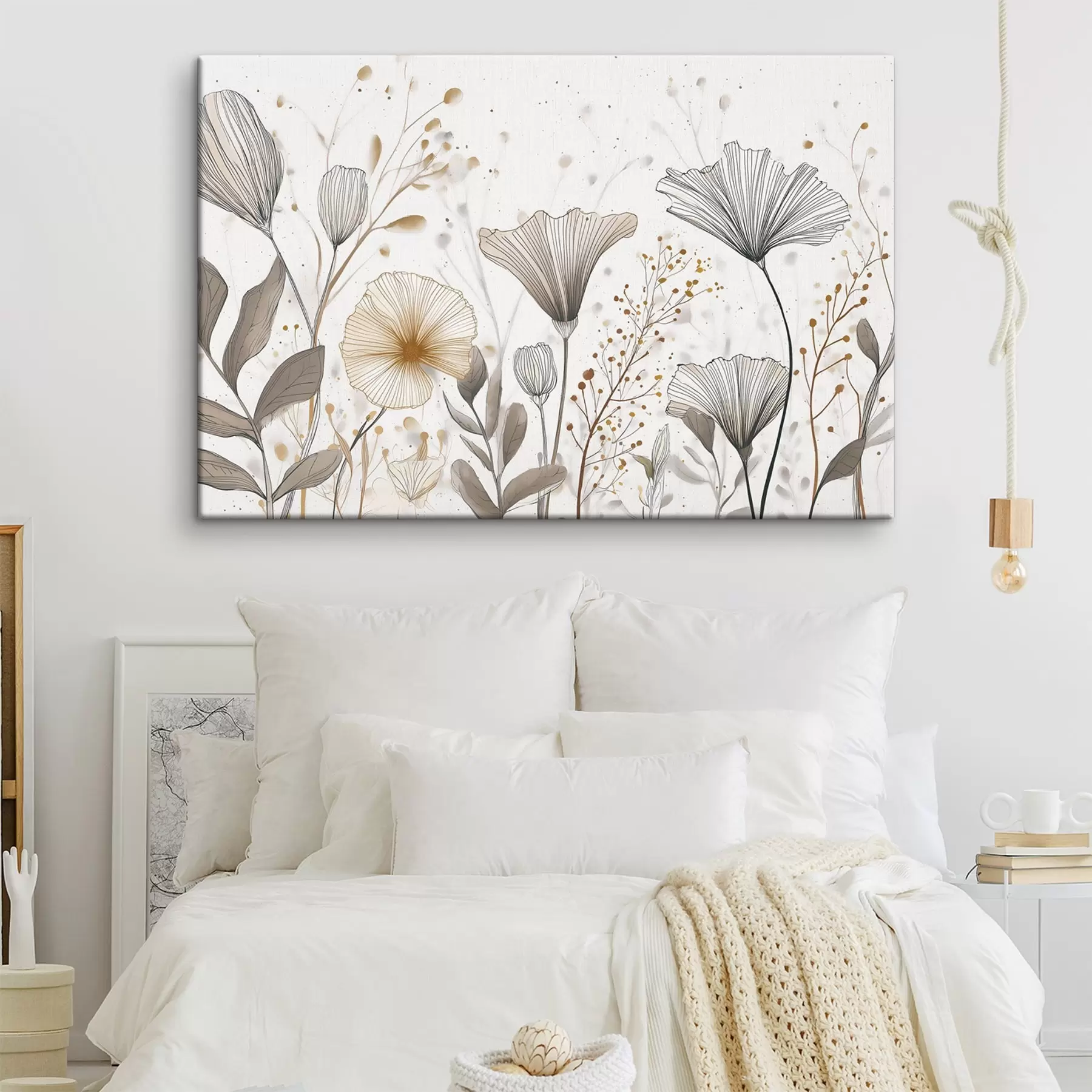 Картина Графічні зображення квітів і трав, мінімалізм s48484