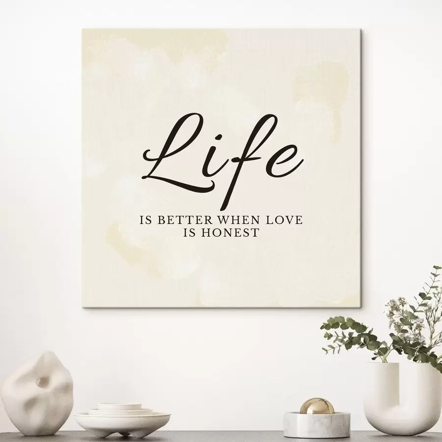 Картина Текст «Life» на світлому фактурному тлі s48029